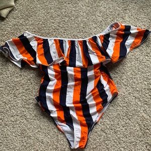 Maternity off shoulder bathing suit